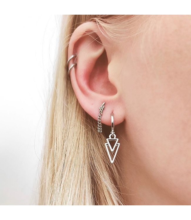 Snake Chain Stud Earrings