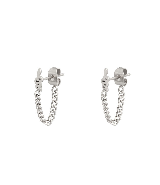 Snake Chain Stud Earrings