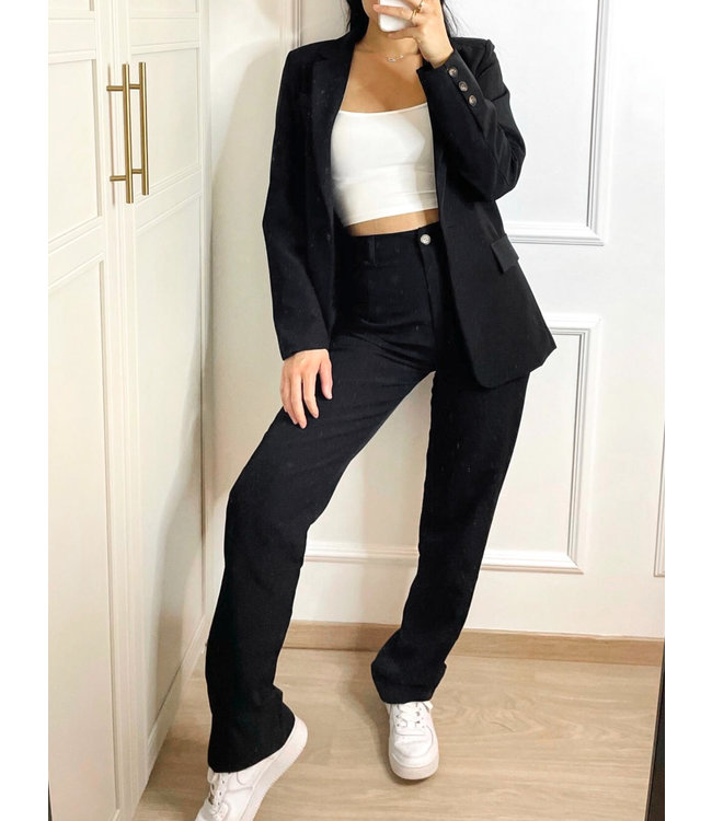 Black trousers wide leg deals
