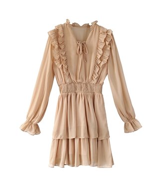 Pleated Dress / Beige