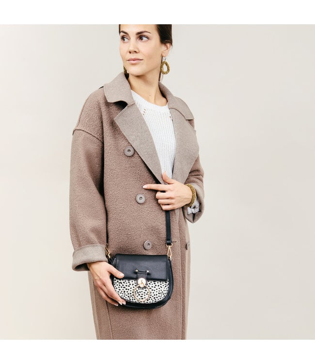 Cheetah Buckle Bag / Black