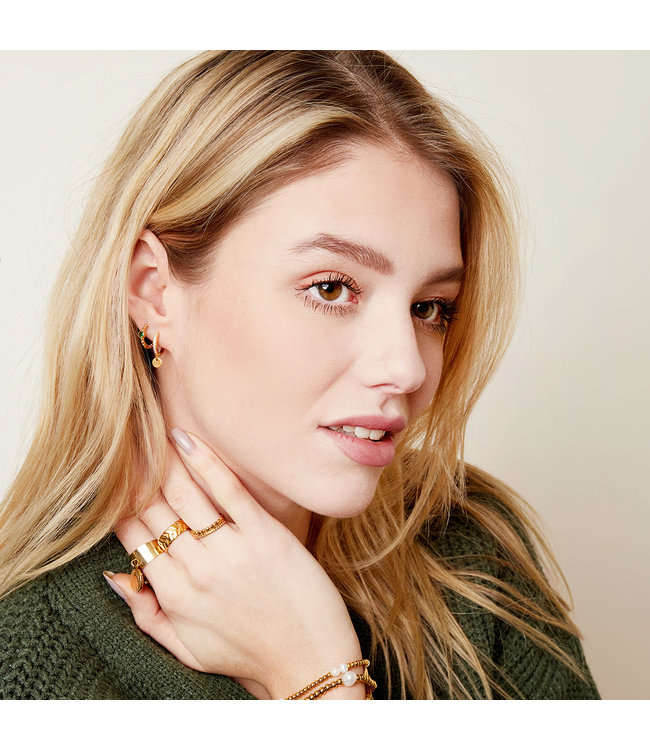 Diamond Coin Earrings