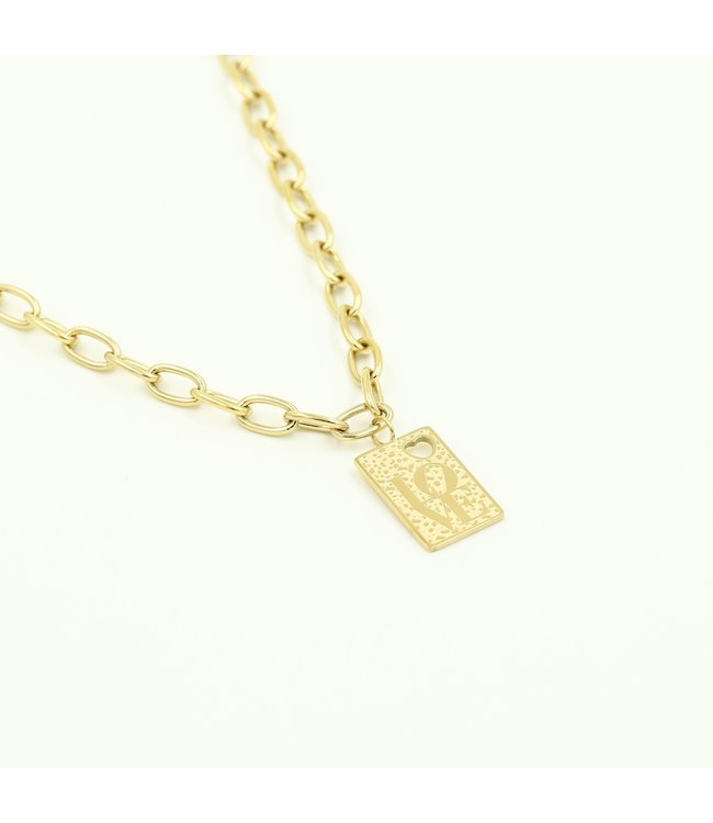 Gold Love Chain Necklace