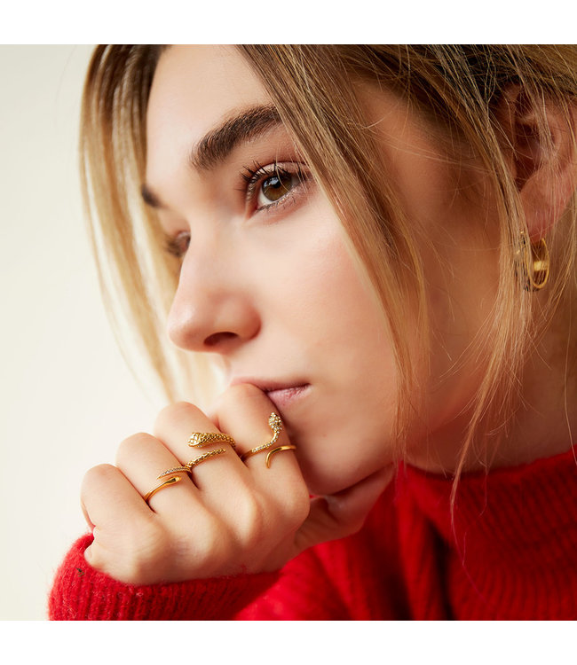 Gold Shiny Snake Ring