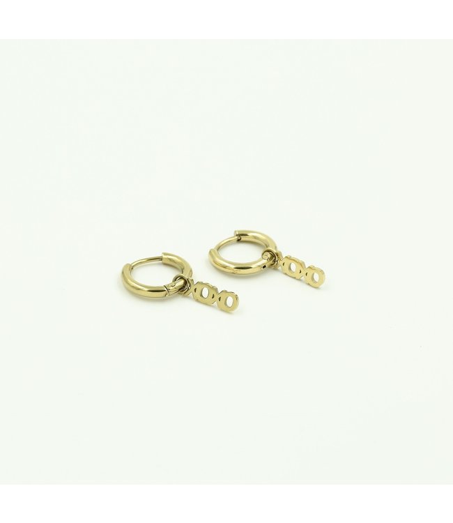 Gold Xoxo Earrings