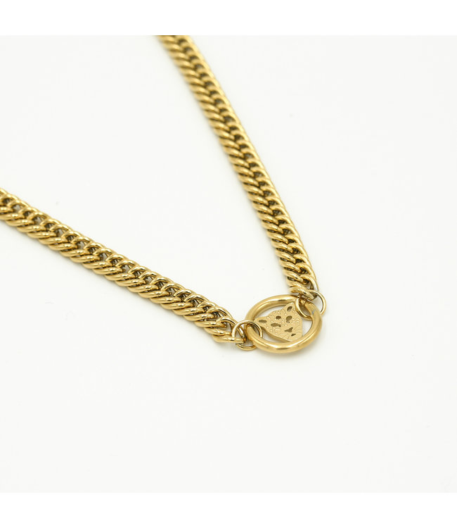 Leopard Circle Necklace