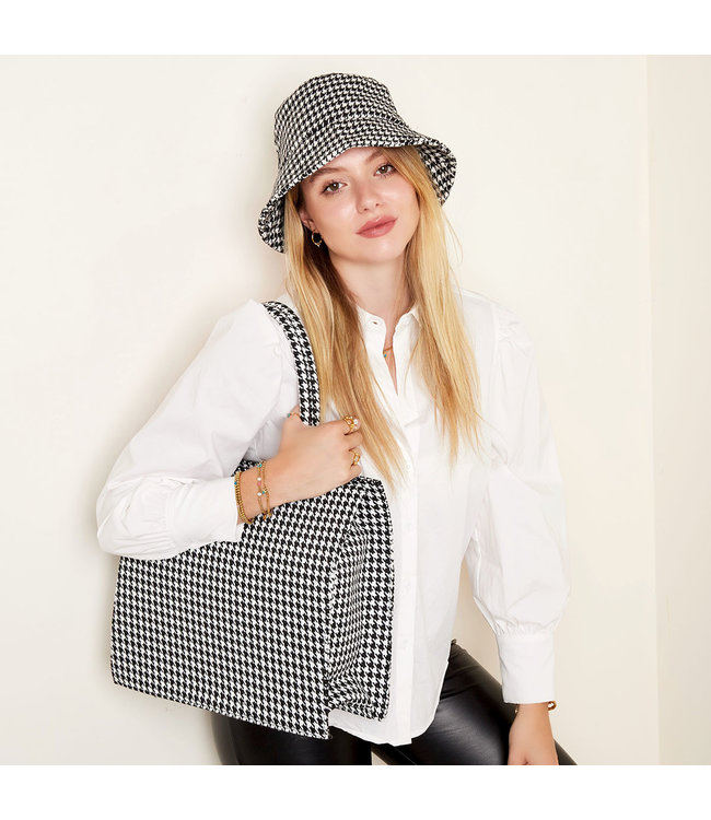 Pied de Poule Bucket Hat