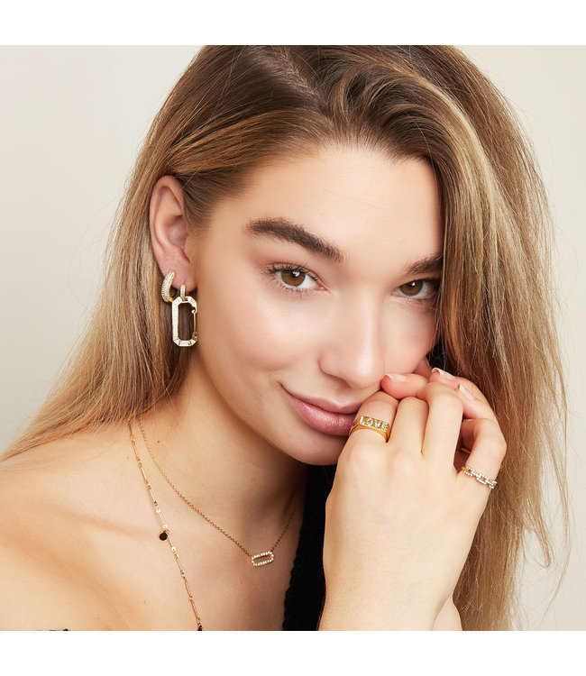 Shiny Rectangle Necklace