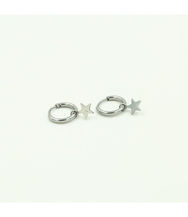 Silver Star Earrings