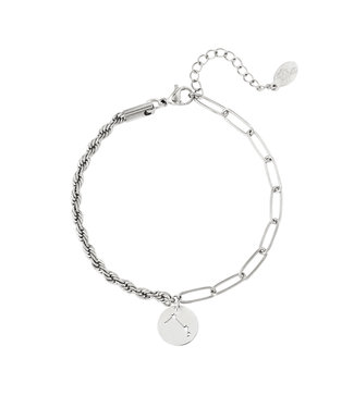 Silver Zodiac Sign Bracelet