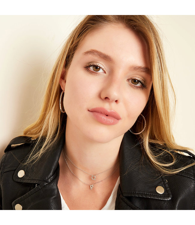 Silver Initial Necklace