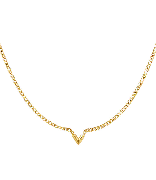 Gold Chained V Necklace