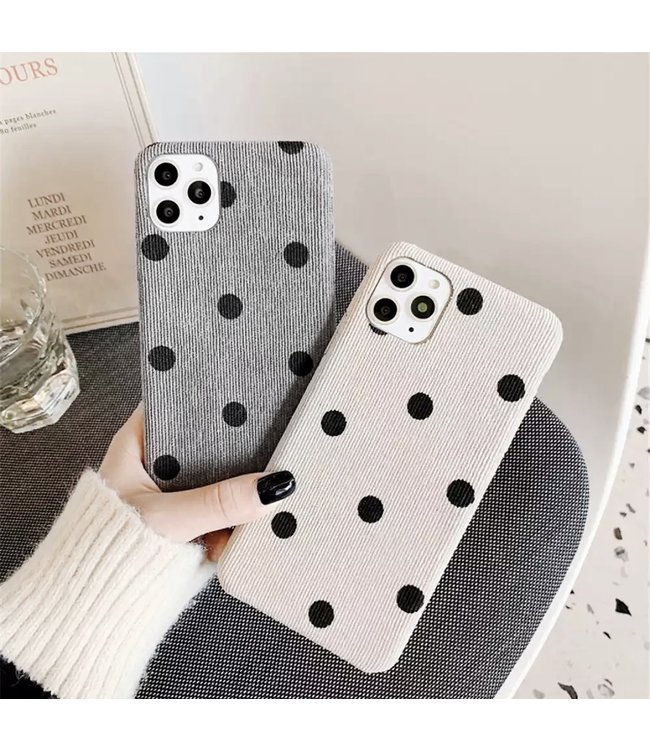 Dots Rib Phone Case / Beige