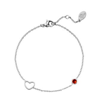 Silver Birthstone Bracelet