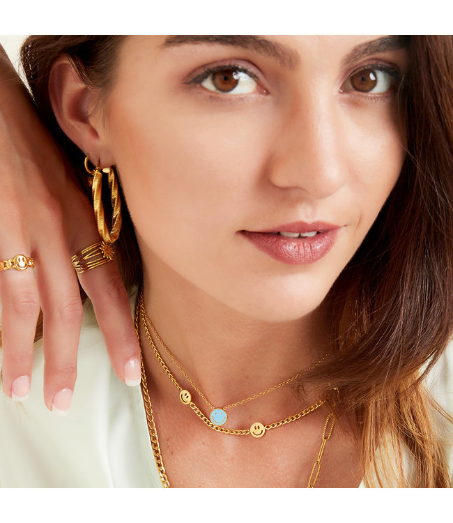 Gold Original Smiley Necklace