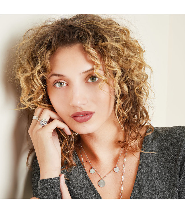 Silver In My Heart Necklace