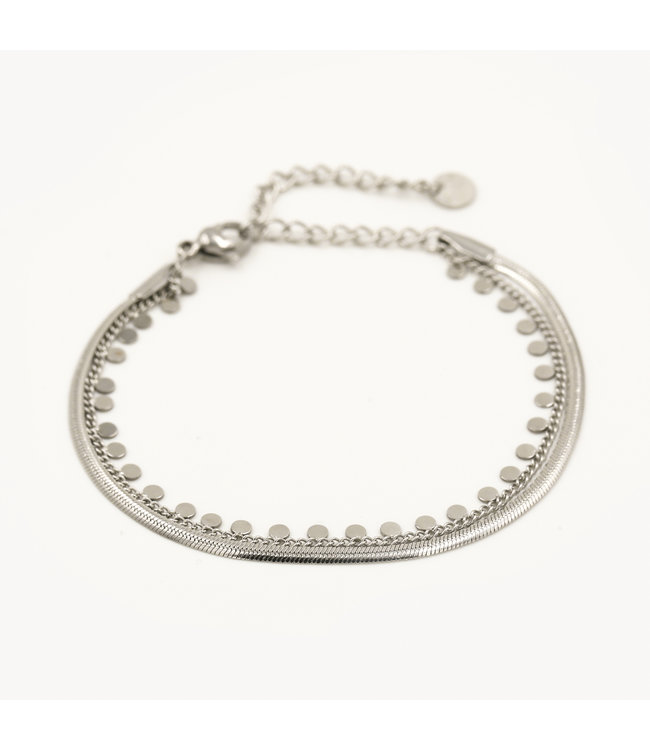 Flat Chain Coins Bracelet