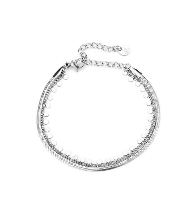 Flat Chain Coins Bracelet