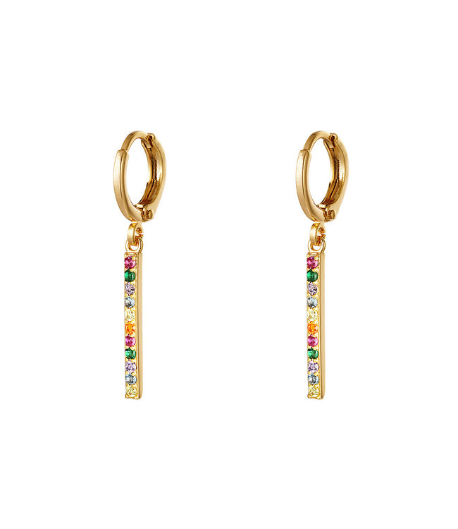Glitter Glamour Earrings / Rainbow