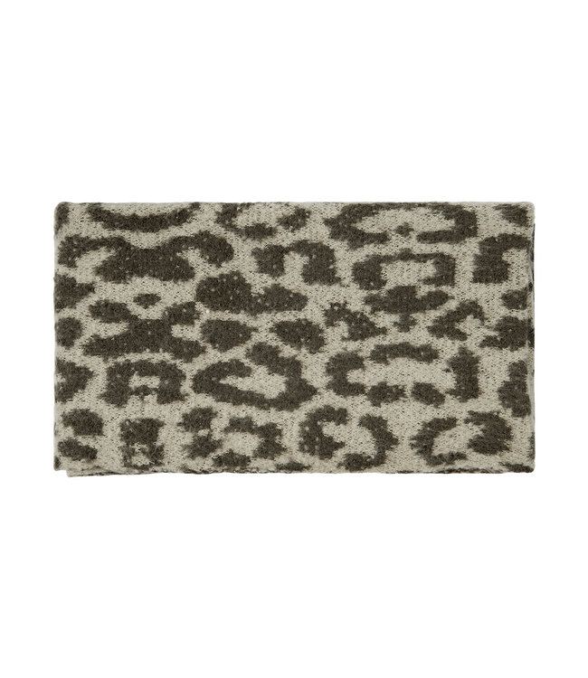 Panther Printed Scarf / Olive Green