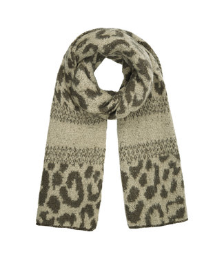 Panther Printed Scarf / Olive Green