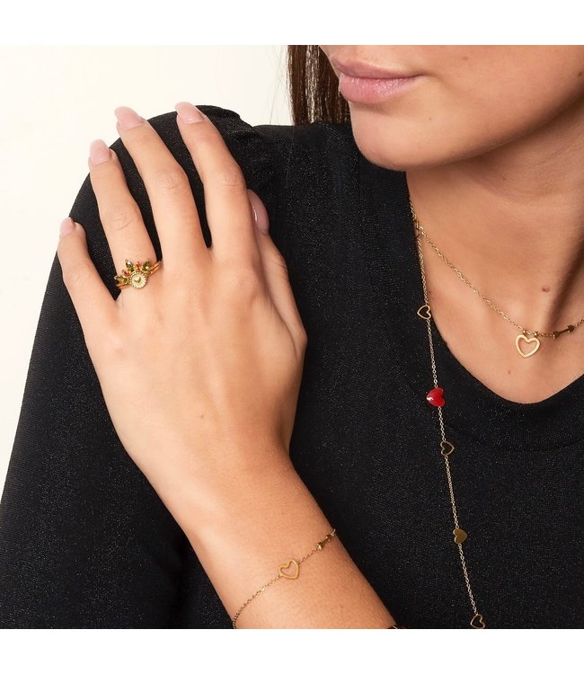 Radiant Heart Coin Ring