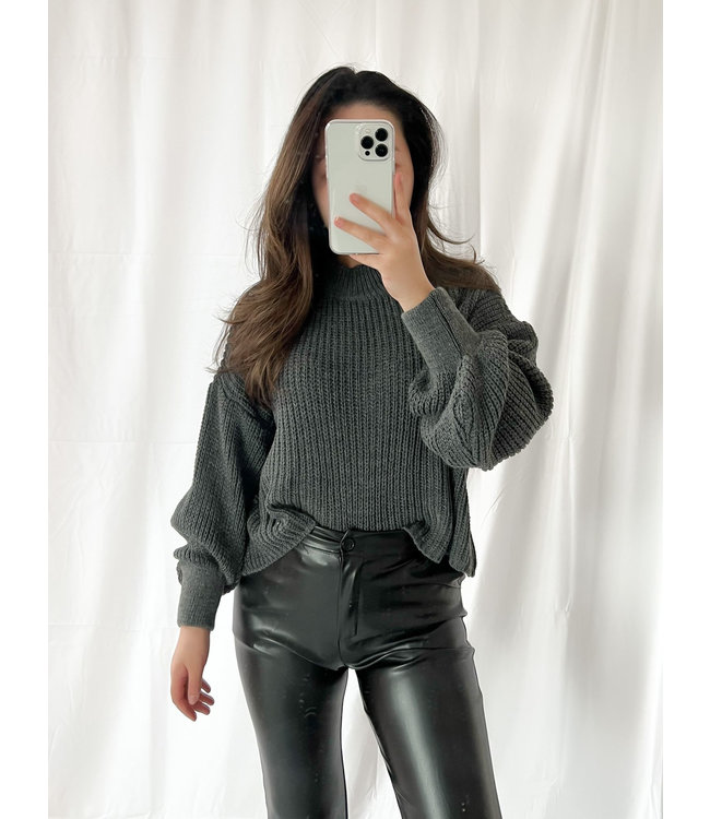Nora Knit Sweater / Dark Grey
