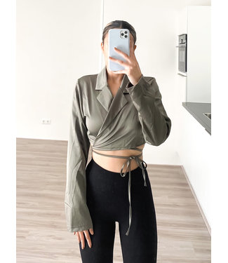 Satin Tie Blouse