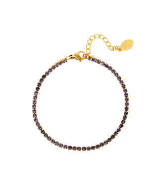 Gold Sparkle of Life Bracelet / Purple