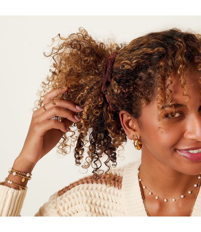 Glitter Scrunchie / Wine Red