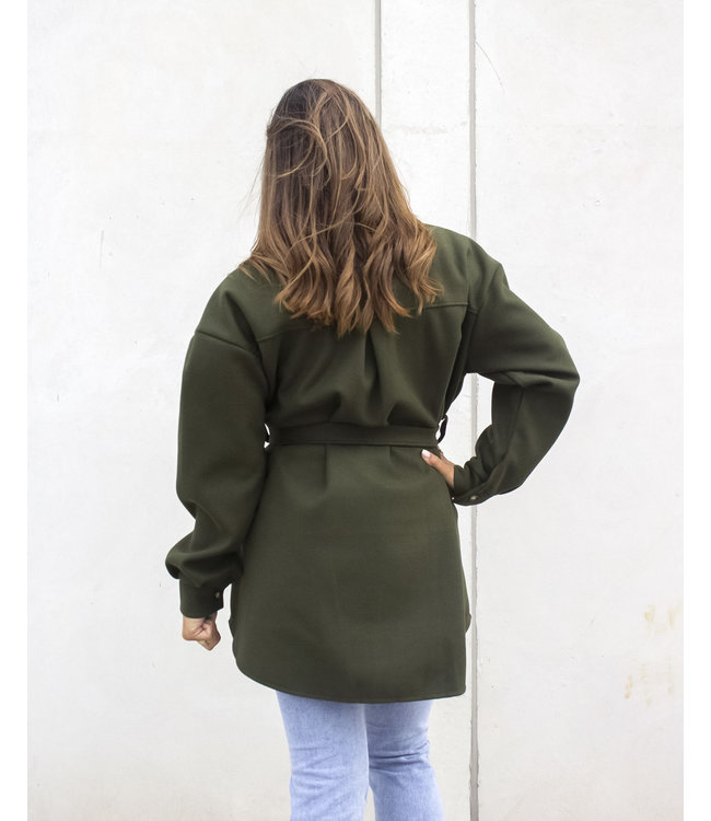Belted Jacket / Army Green
