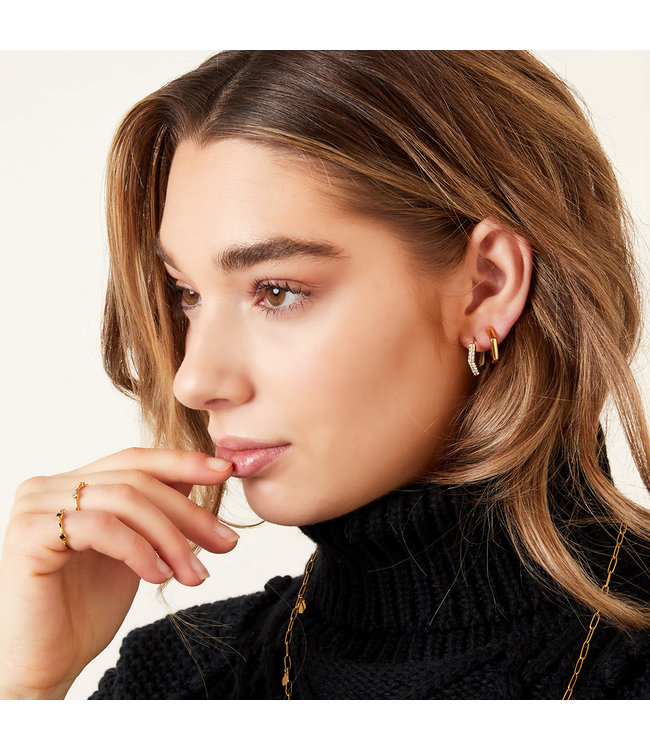 Sparkle Hexagon Earrings