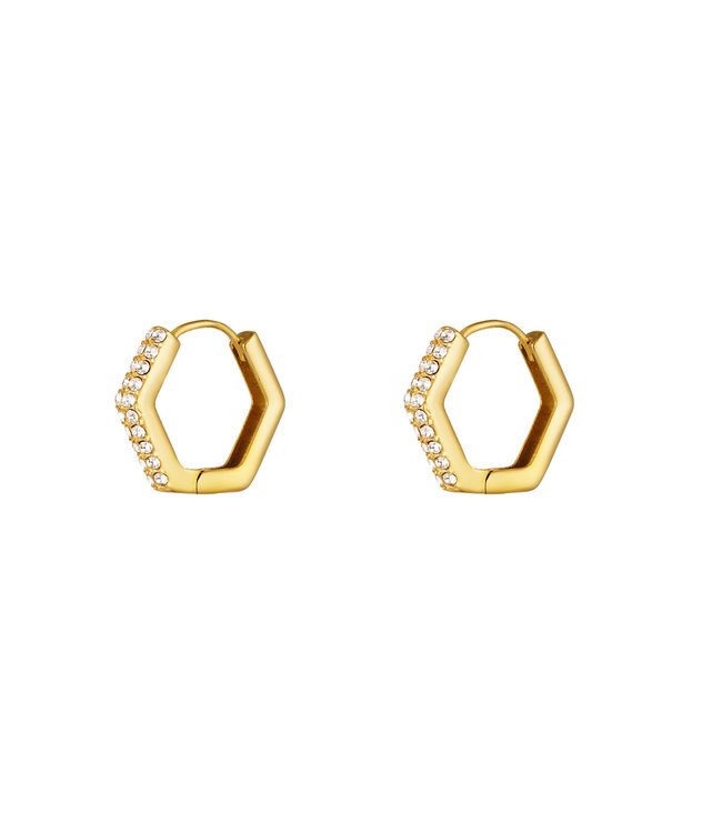 Sparkle Hexagon Earrings