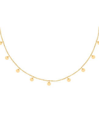 Gold Floating Coins Necklace