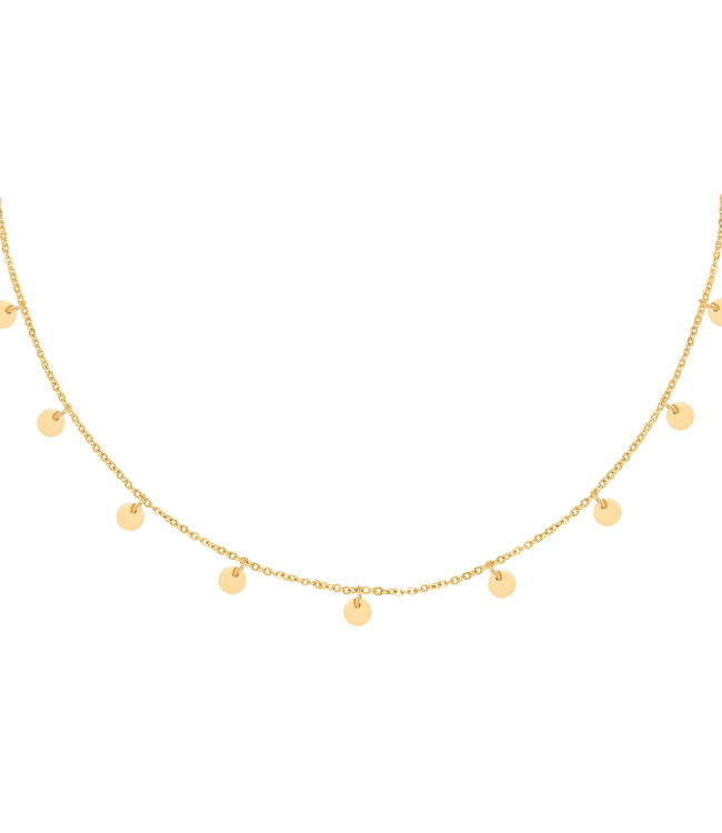 Gold Floating Coins Necklace