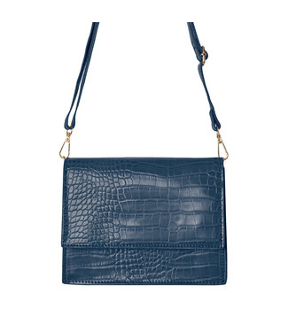 Imani Croco Bag / Dark Blue