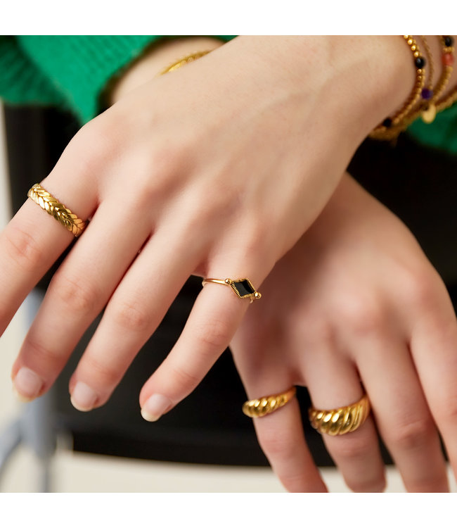 Detailed Diamond Ring