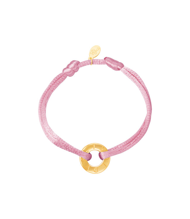 Ring Satin Rope Bracelet / Pink