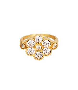 Gold Splendid Flower Ring