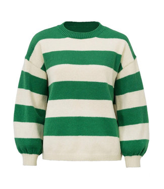 Striped Knit Sweater / Green