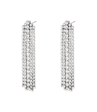 Silver Sparkle Party Earrings