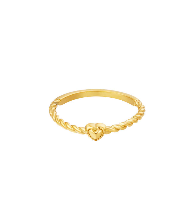 Gold Twisted Love Ring