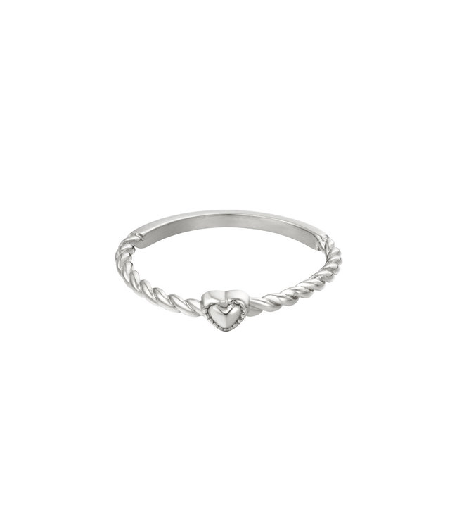 Silver Twisted Love Ring