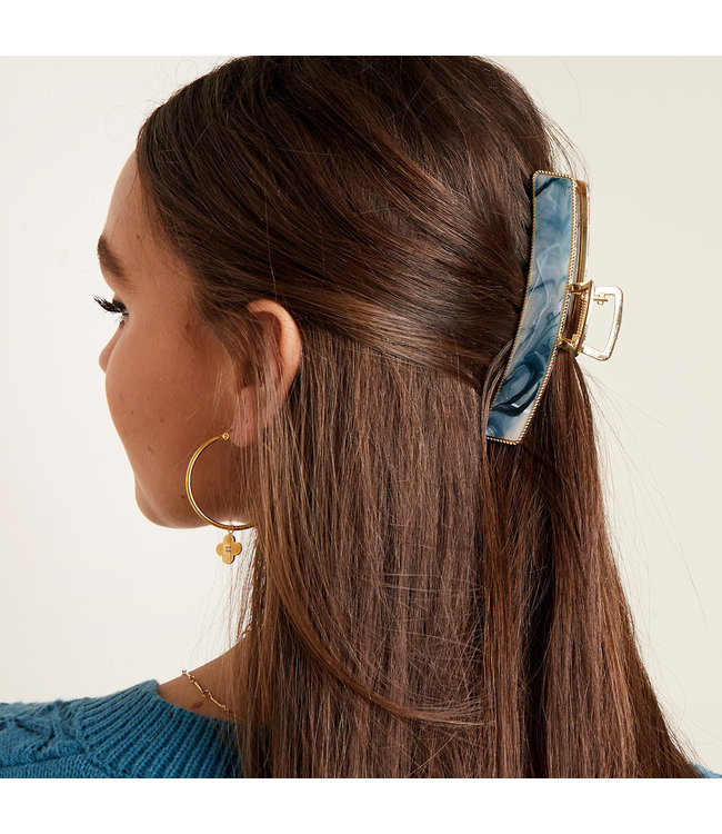 Marble Printed Hair Claw