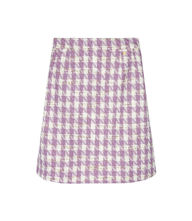 Houndstooth Skirt / Lilac