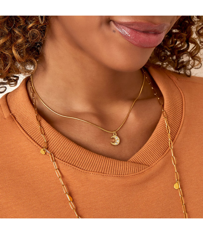 Detailed Moon Necklace
