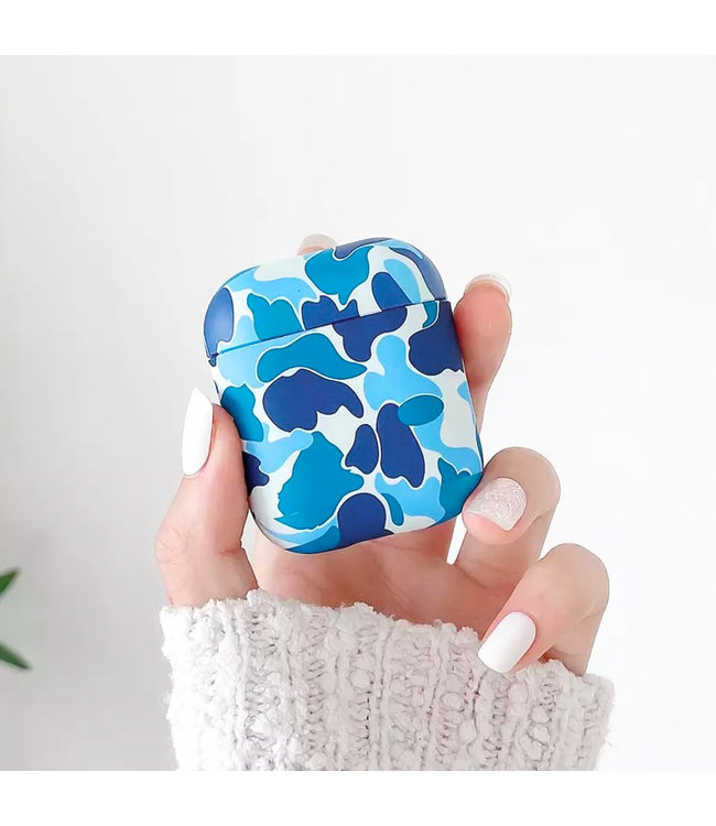 Blue Swirl Airpods Case