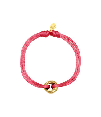 Satin Knot Bracelet / Coral Pink