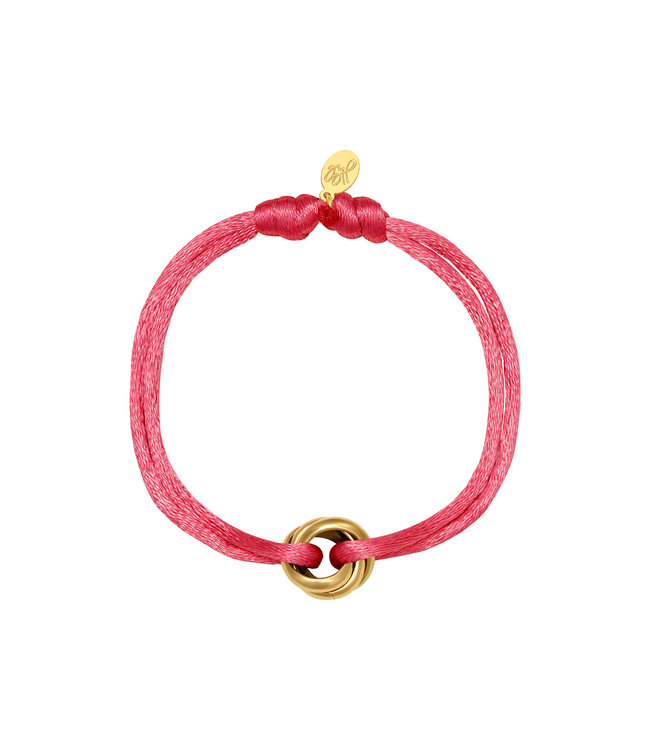 Satin Knot Bracelet / Coral Pink