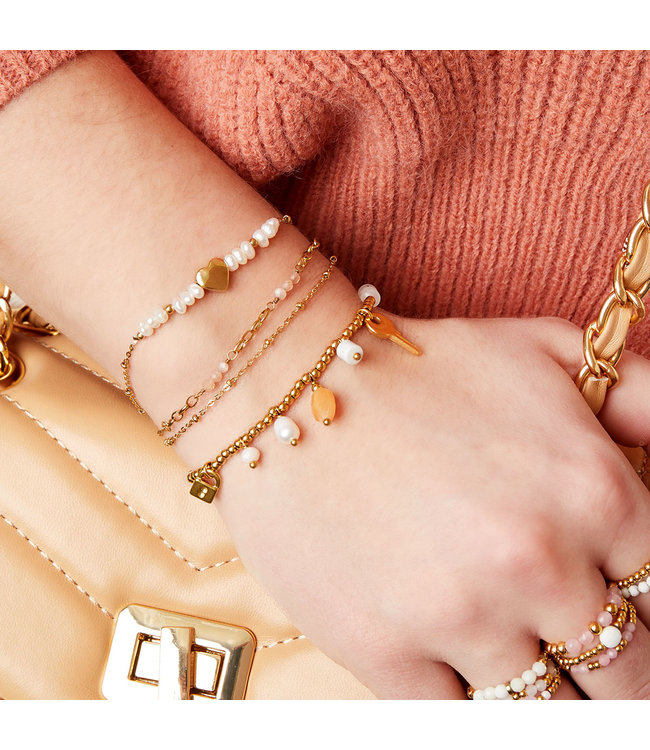 Pearl Heart Bracelet